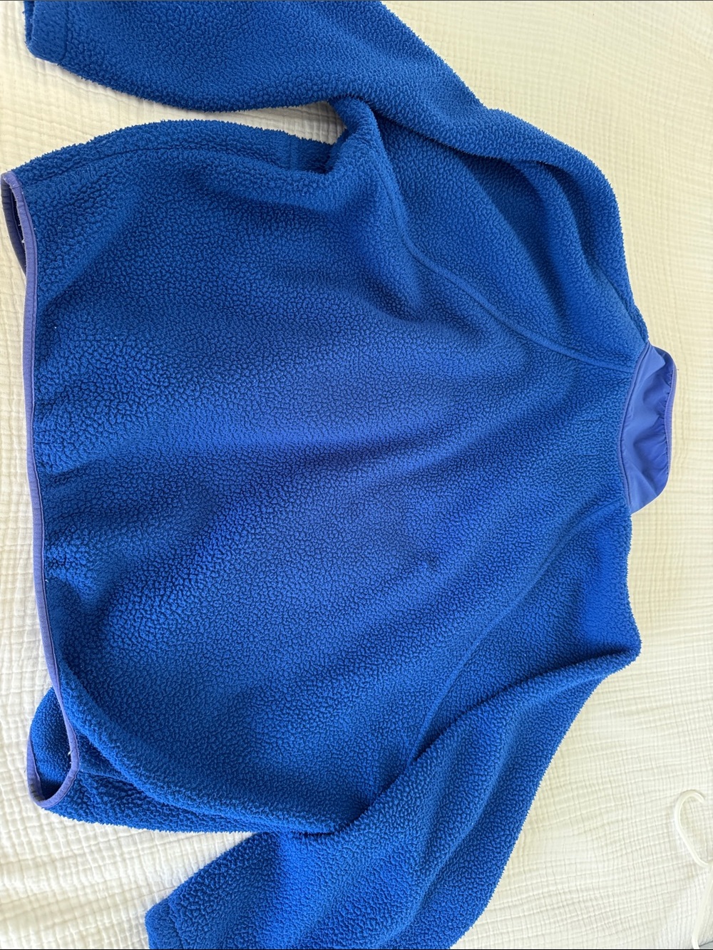 FP Movement by Free People Royal Blue Sherpa Jacket with Contrast Pockets - Picture 3 of 6